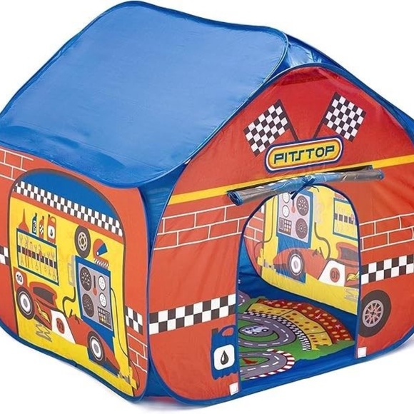 Fun2Give Pop-It-Up Pit Stop Tent with Race Mat Playhouse - Picture 5 of 6